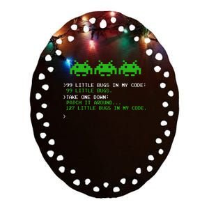 99 Small Bugs In Code Software Engineer Programmer Ceramic Oval Ornament