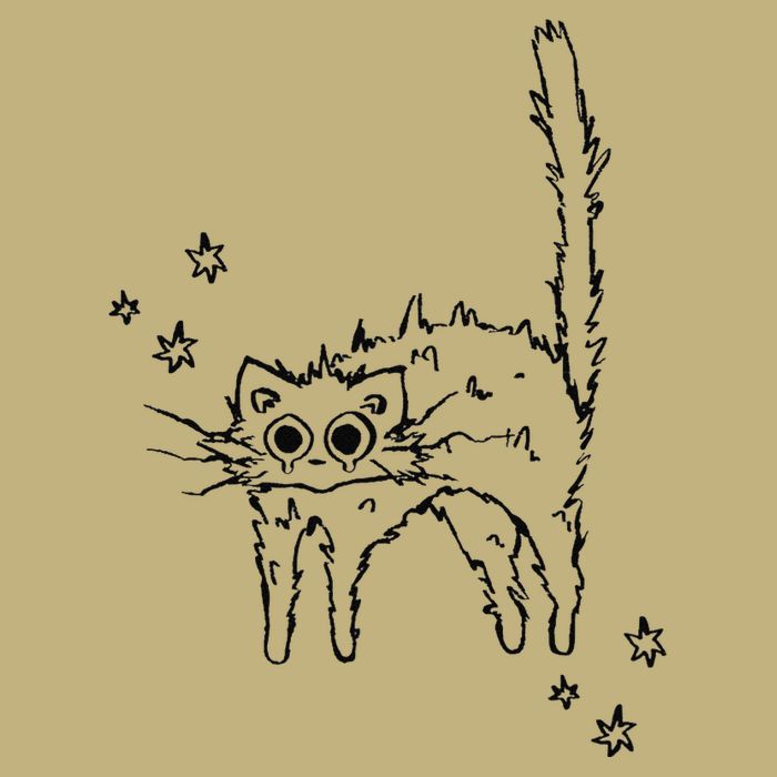 90s Scary Cat Pussycat Tomcat Is Scared Under Starry .Png Cooling Performance Crew T-Shirt