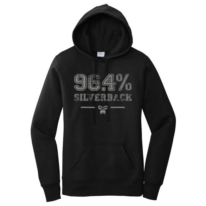 96.4 Silverback Gorilla gym apparel body building gym Women's Pullover Hoodie