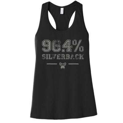 96.4 Silverback Gorilla gym apparel body building gym Women's Racerback Tank