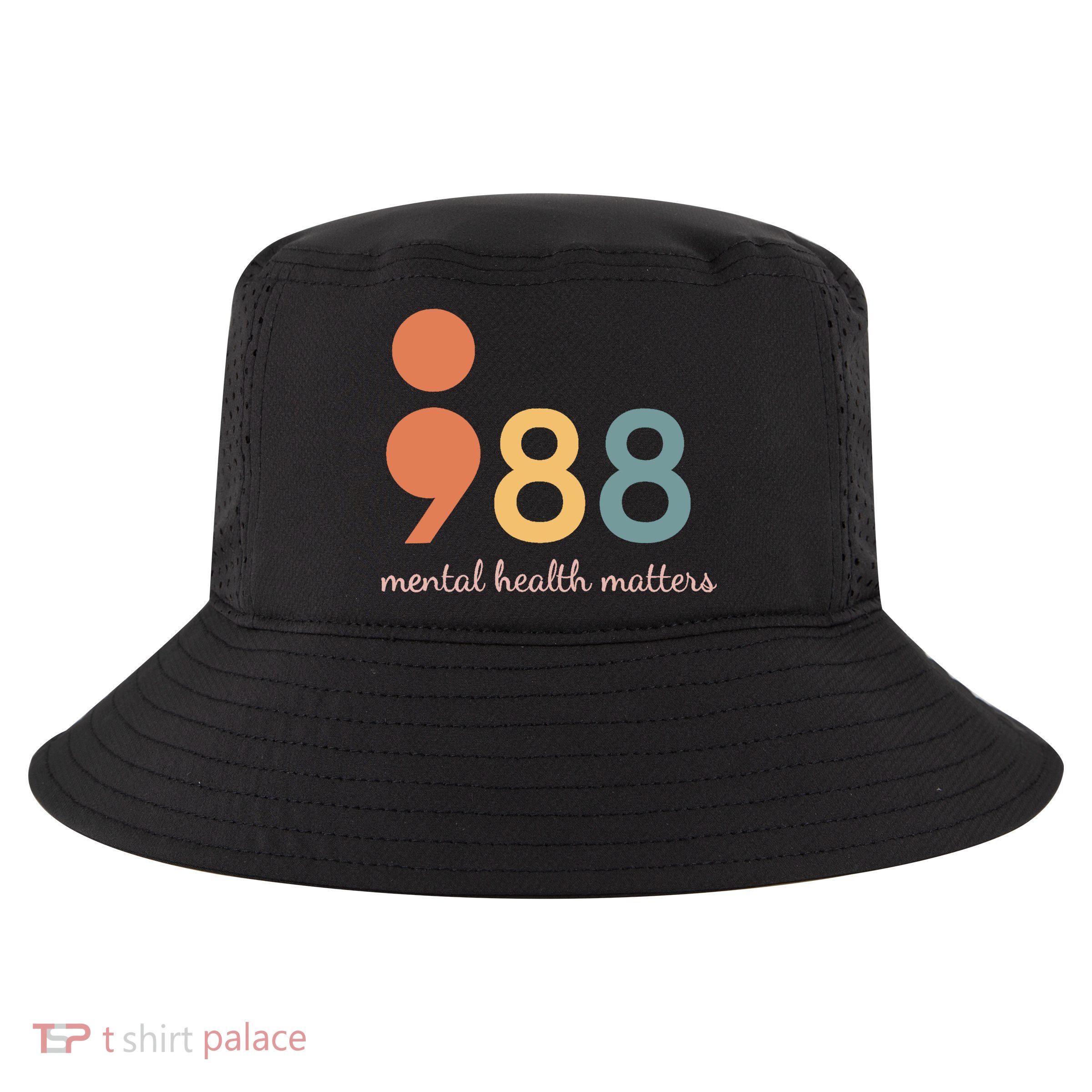 988 Semicolontal Health Matters Suicide Prevention Cool Comfort Performance Bucket Hat