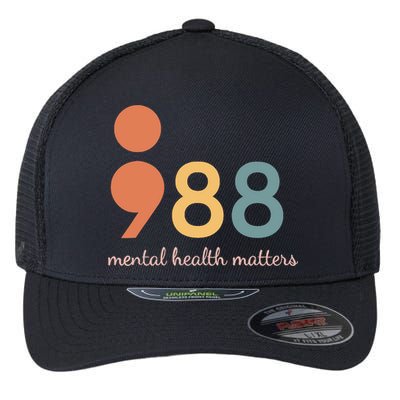 988 Semicolontal Health Matters Suicide Prevention Flexfit Unipanel Trucker Cap