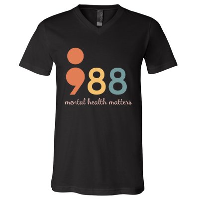 988 Semicolontal Health Matters Suicide Prevention V-Neck T-Shirt