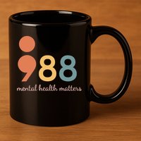 988 Semicolontal Health Matters Suicide Prevention 11oz C Handle Ceramic Mug