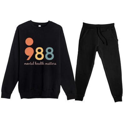 988 Semicolontal Health Matters Suicide Prevention Premium Crewneck Sweatsuit Set