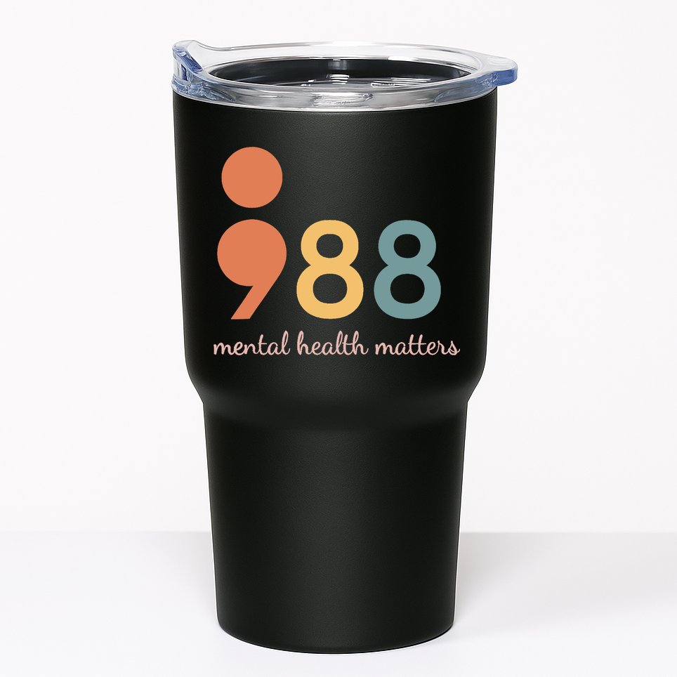 988 Semicolontal Health Matters Suicide Prevention Tumbler