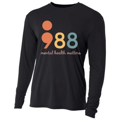 988 Semicolontal Health Matters Suicide Prevention Cooling Performance Long Sleeve Crew