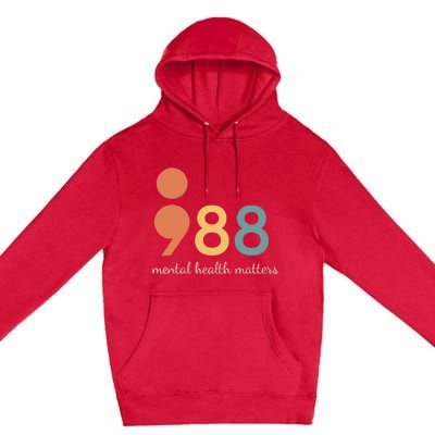 988 Semicolontal Health Matters Suicide Prevention Premium Pullover Hoodie