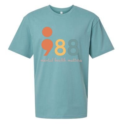 988 Semicolontal Health Matters Suicide Prevention Sueded Cloud Jersey T-Shirt