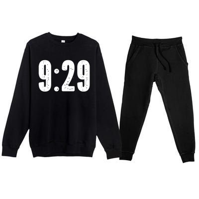 9:29 Social Justice Tribute Gift Premium Crewneck Sweatsuit Set