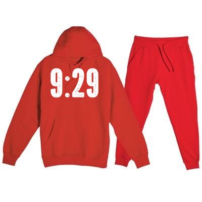 9:29 Social Justice Tribute Gift Premium Hooded Sweatsuit Set