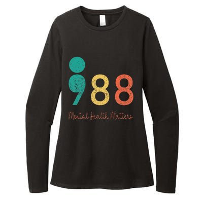 988 Semicolon Mental Health Matters Suicide Prevention Womens CVC Long Sleeve Shirt