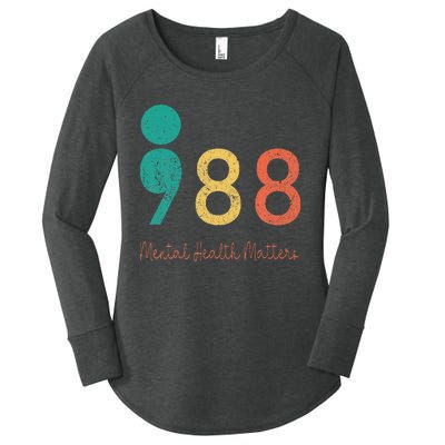 988 Semicolon Mental Health Matters Suicide Prevention Women's Perfect Tri Tunic Long Sleeve Shirt