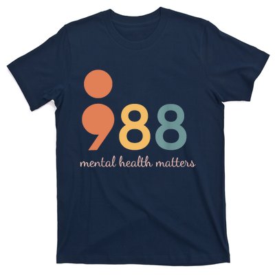 988 Semicolon Mental Health Matters Suicide Prevention T-Shirt