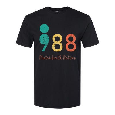 988 Semicolon Mental Health Matters Suicide Prevention Retro Softstyle CVC T-Shirt