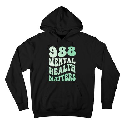 988 Semicolon Mental Health Matters Suicide Prevention Retro Hoodie