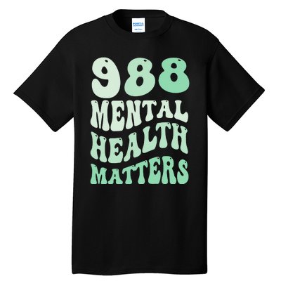 988 Semicolon Mental Health Matters Suicide Prevention Retro Tall T-Shirt