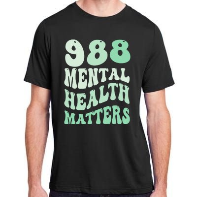 988 Semicolon Mental Health Matters Suicide Prevention Retro Adult ChromaSoft Performance T-Shirt