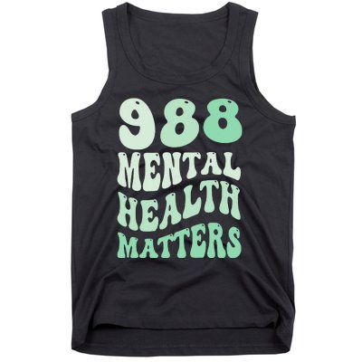 988 Semicolon Mental Health Matters Suicide Prevention Retro Tank Top