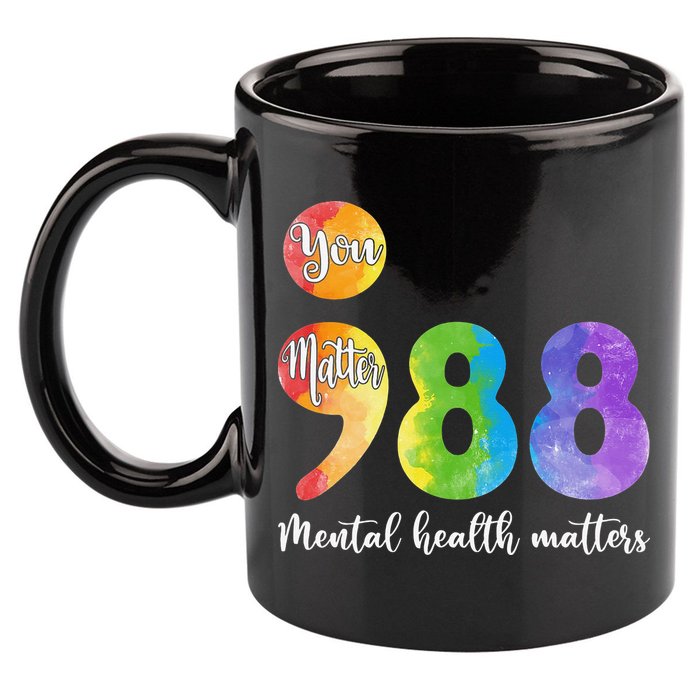 988 Semicolon Mental Health Matters You Matter 11oz C Handle Ceramic Mug