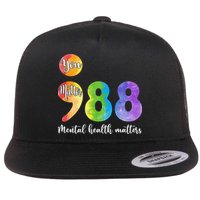 988 Semicolon Mental Health Matters You Matter Flat Bill Trucker Hat