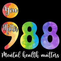 988 Semicolon Mental Health Matters You Matter Flat Bill Trucker Hat