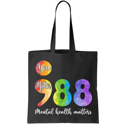 988 Semicolon Mental Health Matters You Matter Bag