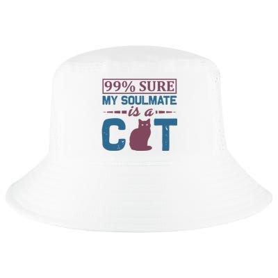 99% Sure My Soulmate Is A Cat Cool Comfort Performance Bucket Hat