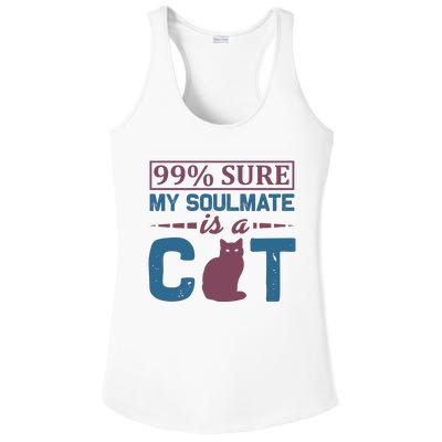 99% Sure My Soulmate Is A Cat Ladies PosiCharge Competitor Racerback Tank