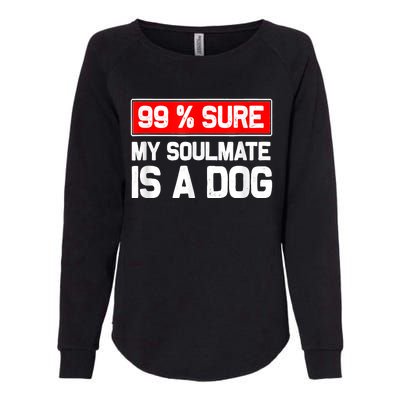 99 Sure My Soulmate Is A Dog Dog Lover Womens California Wash Sweatshirt