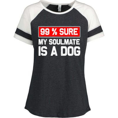 99 Sure My Soulmate Is A Dog Dog Lover Enza Ladies Jersey Colorblock Tee