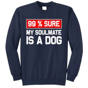 99 Sure My Soulmate Is A Dog Dog Lover Sweatshirt