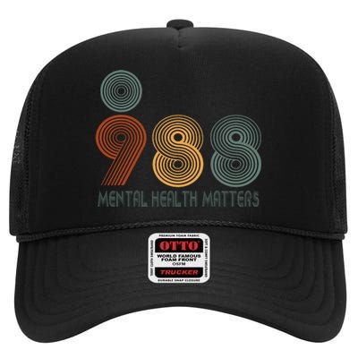 988 Semicolon Mental Health Matters High Crown Mesh Back Trucker Hat