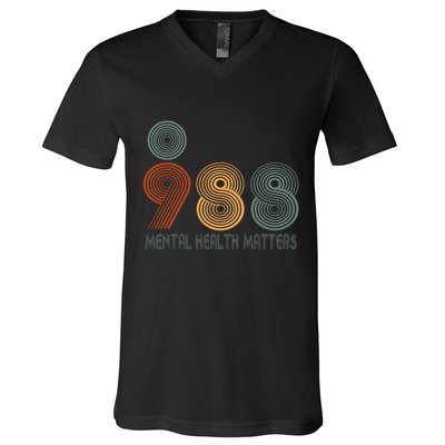 988 Semicolon Mental Health Matters V-Neck T-Shirt