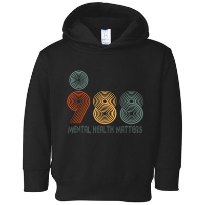 988 Semicolon Mental Health Matters Toddler Hoodie