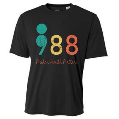 988 Semicolon Mental Health Matters Suicide Prevention Cooling Performance Crew T-Shirt