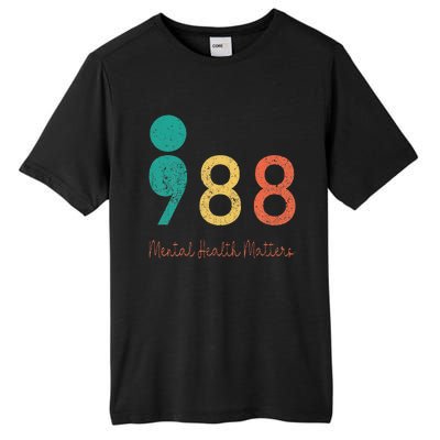 988 Semicolon Mental Health Matters Suicide Prevention Tall Fusion ChromaSoft Performance T-Shirt