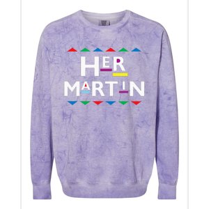 90s Sitcom Nostalgia Her Martin Couples Matching Outfit Colorblast Crewneck Sweatshirt