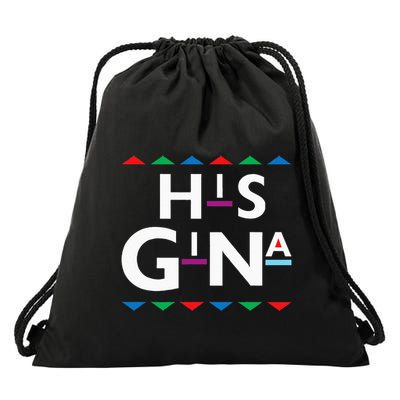 90s Sitcom Nostalgia His Gina Couples Matching Gift Outfit Drawstring Bag
