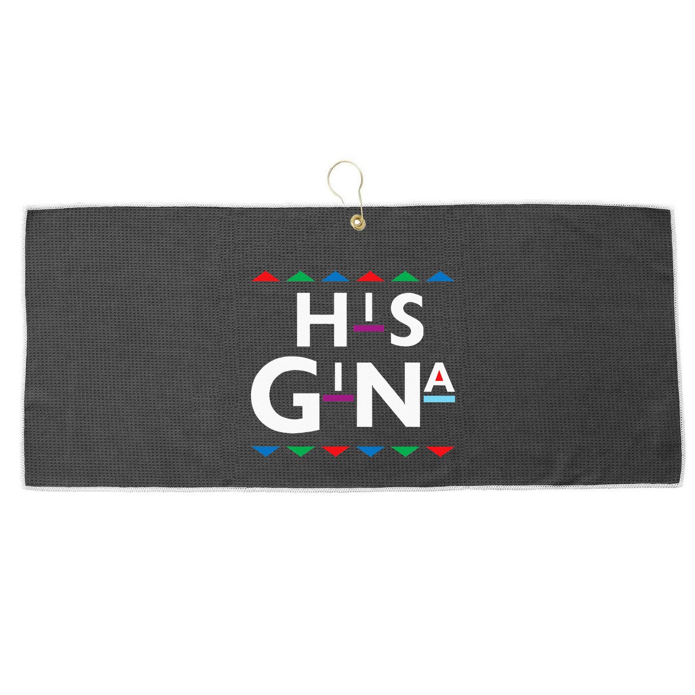 90s Sitcom Nostalgia His Gina Couples Matching Gift Outfit Large Microfiber Waffle Golf Towel