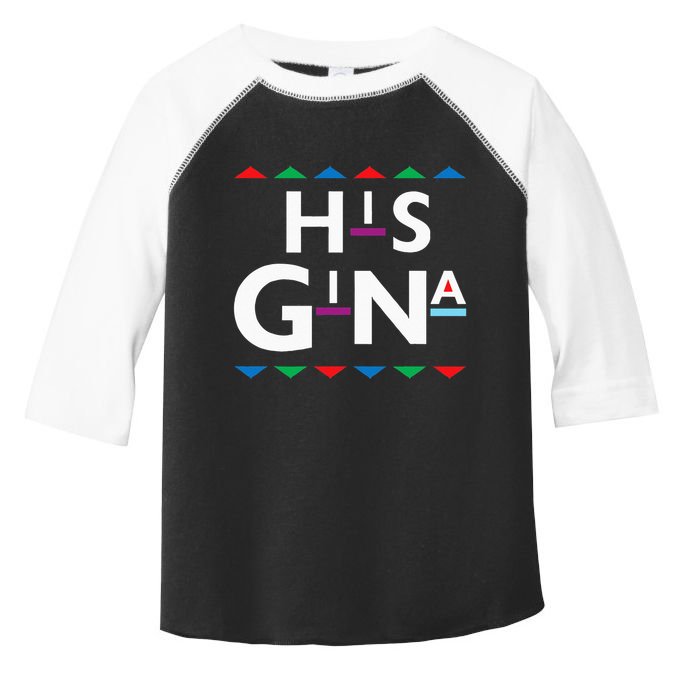 90s Sitcom Nostalgia His Gina Couples Matching Gift Outfit Toddler Fine Jersey T-Shirt