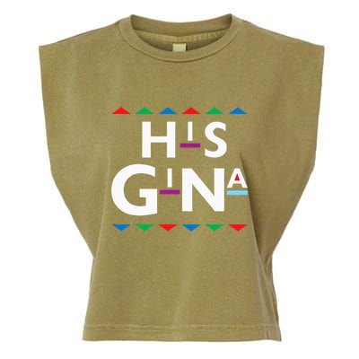 90s Sitcom Nostalgia His Gina Couples Matching Gift Outfit Garment-Dyed Women's Muscle Tee