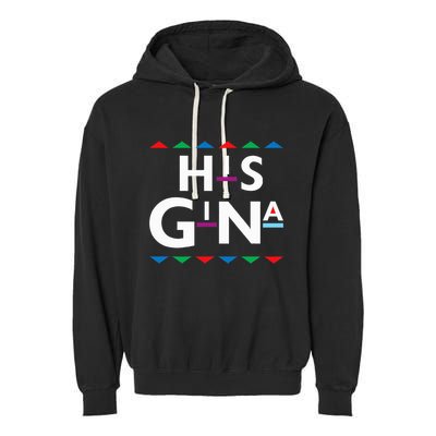 90s Sitcom Nostalgia His Gina Couples Matching Gift Outfit Garment-Dyed Fleece Hoodie