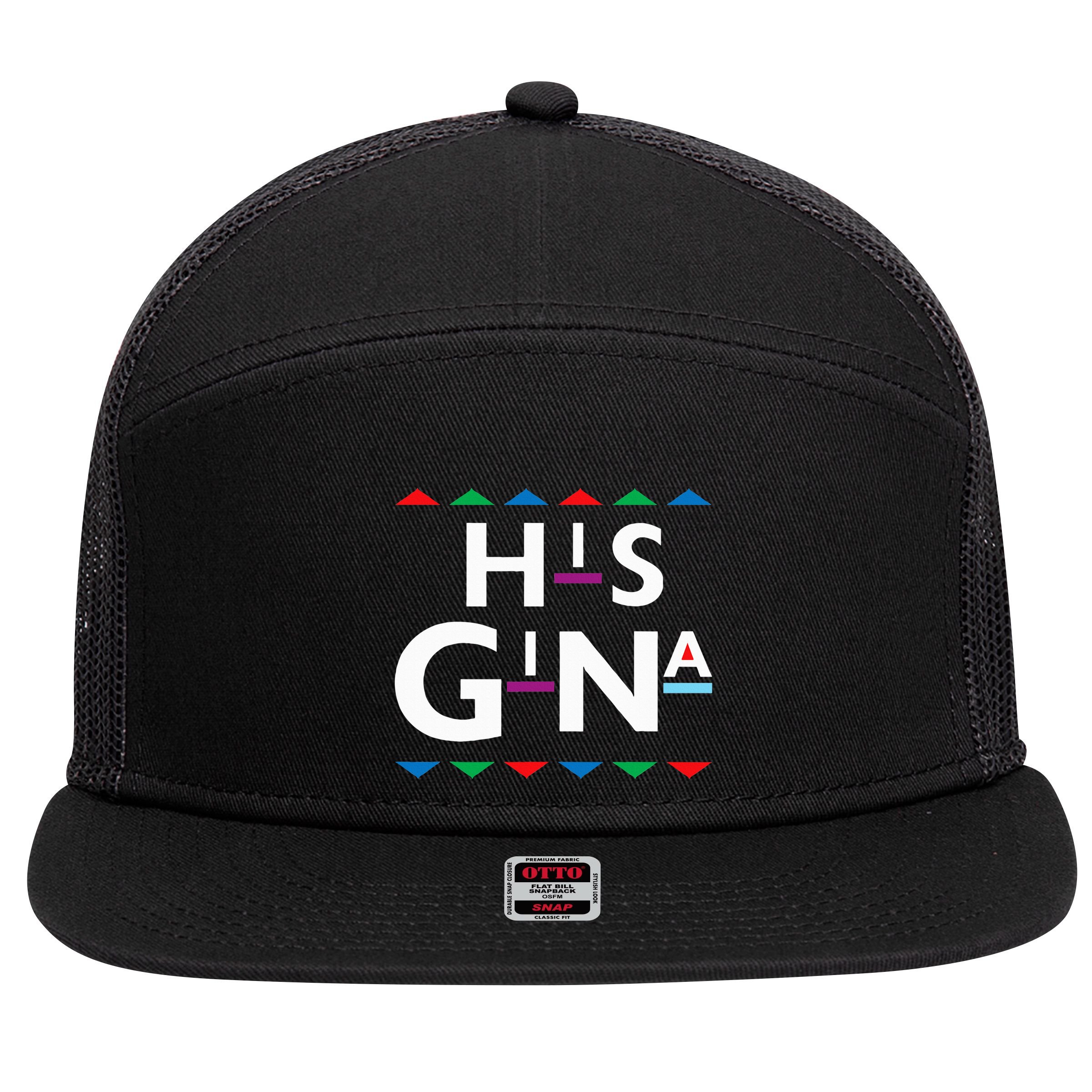 90s Sitcom Nostalgia His Gina Couples Matching Gift Outfit 7 Panel Mesh Trucker Snapback Hat