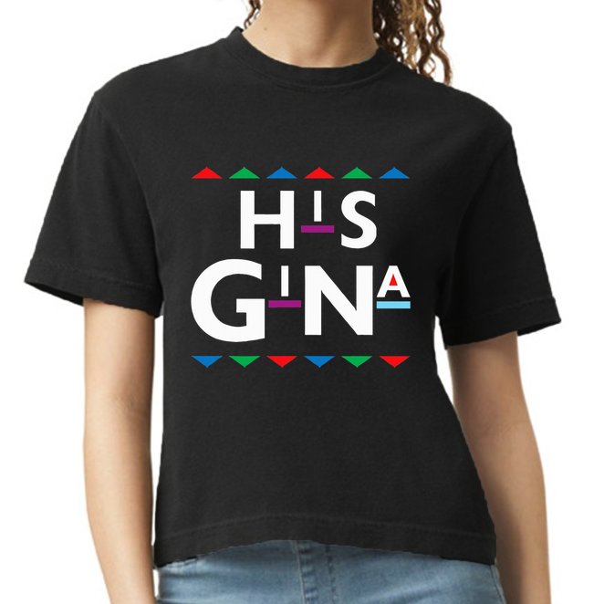 90s Sitcom Nostalgia His Gina Couples Matching Gift Outfit Comfort Colors Boxy T-Shirt