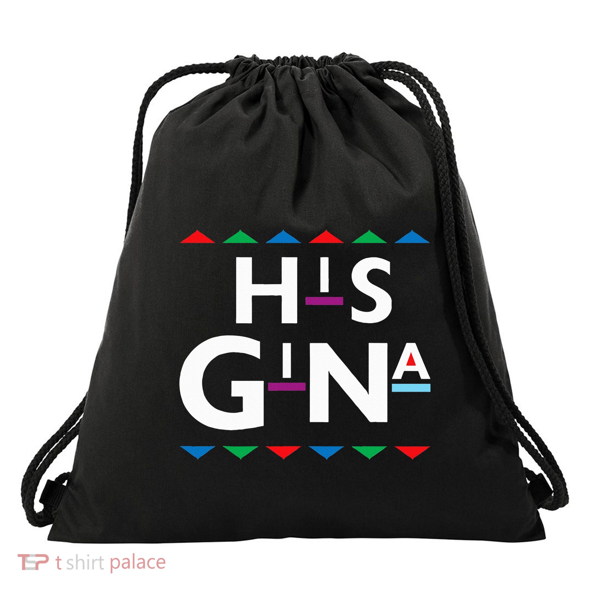 90s Sitcom Nostalgia His Gina Couples Matching Gift Outfit Drawstring Bag