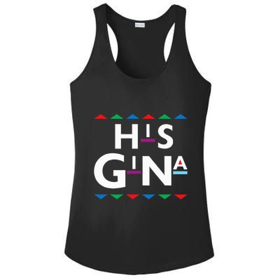 90s Sitcom Nostalgia His Gina Couples Matching Gift Outfit Ladies PosiCharge Competitor Racerback Tank