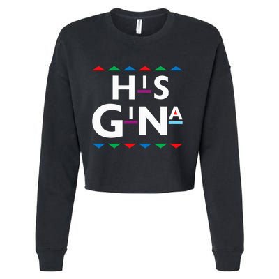 90s Sitcom Nostalgia His Gina Couples Matching Gift Outfit Cropped Pullover Crew