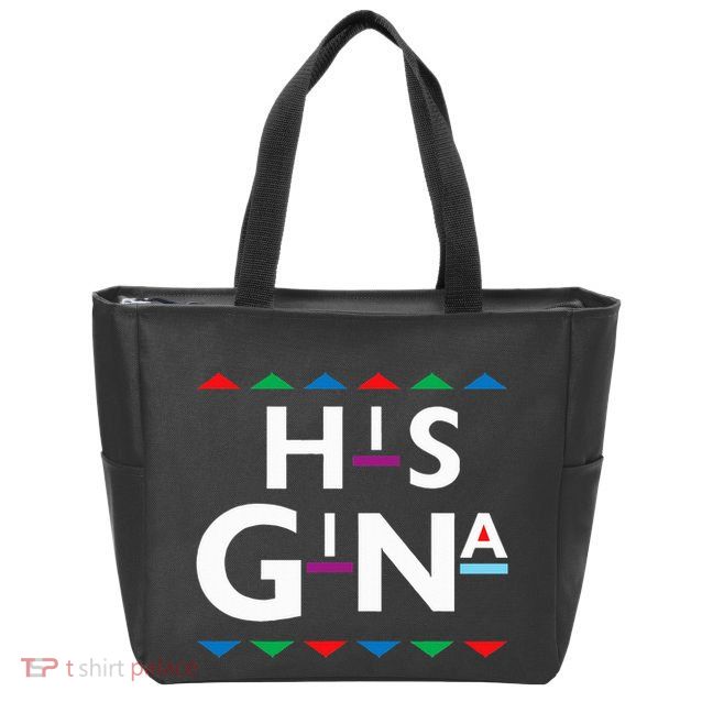 90s Sitcom Nostalgia His Gina Couples Matching Gift Outfit Zip Tote Bag