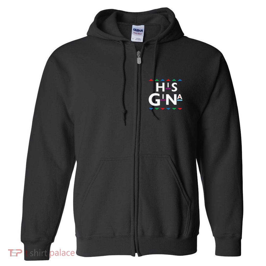 90s Sitcom Nostalgia His Gina Couples Matching Gift Outfit Full Zip Hoodie